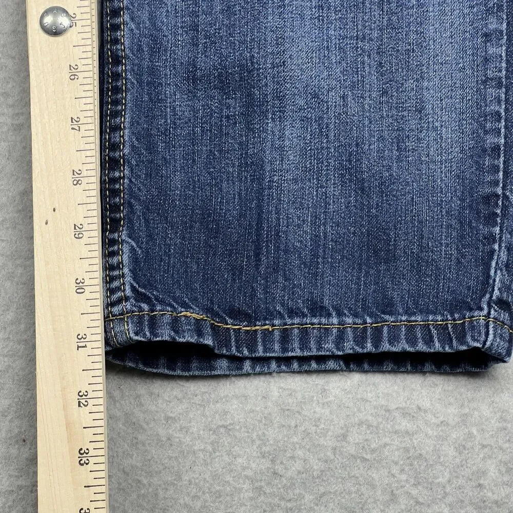 Levi's 514 Mens 36x34 Blue Medium Wash Straight Leg Jeans 100% Cotton Workwear